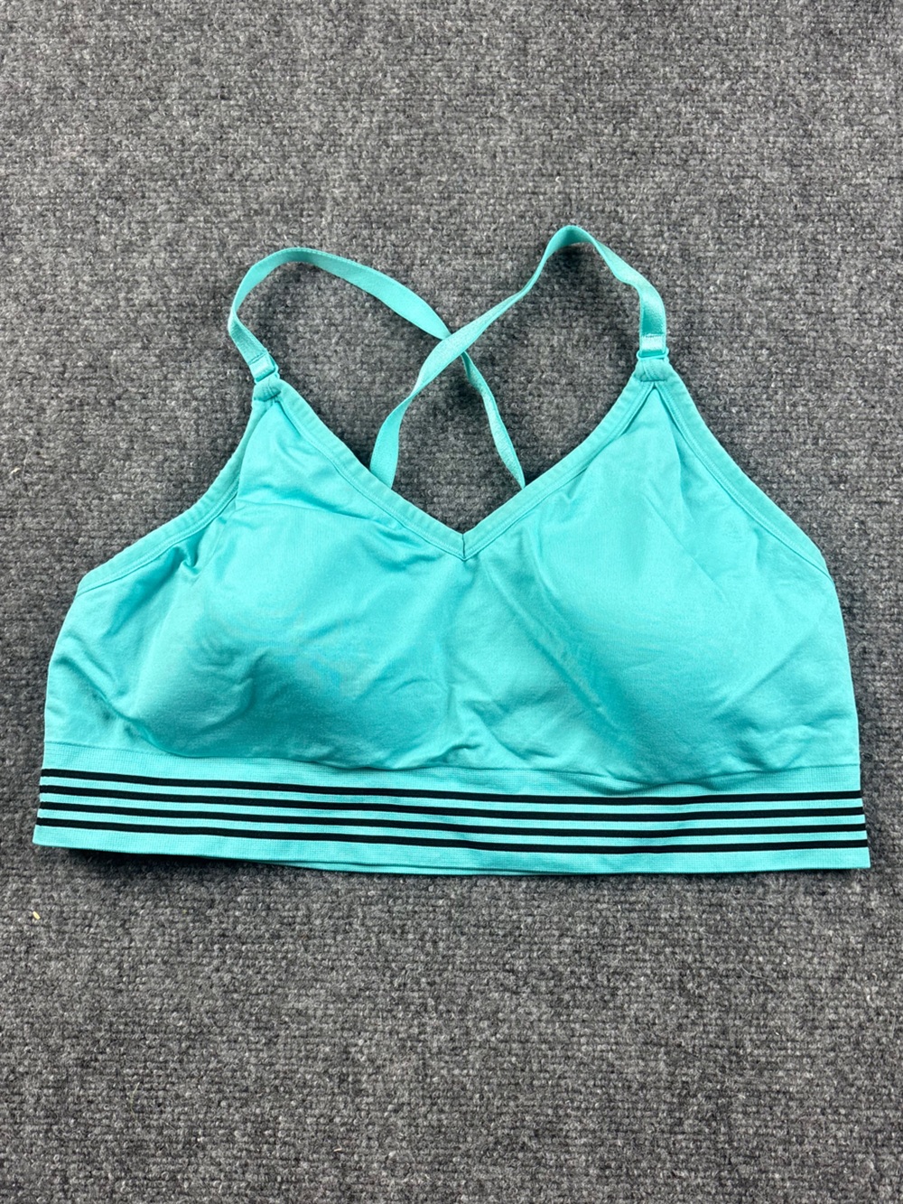 TORRID CURVE Women’s Blue Wireless Bralette V-Neck Crisscross straps size: 2